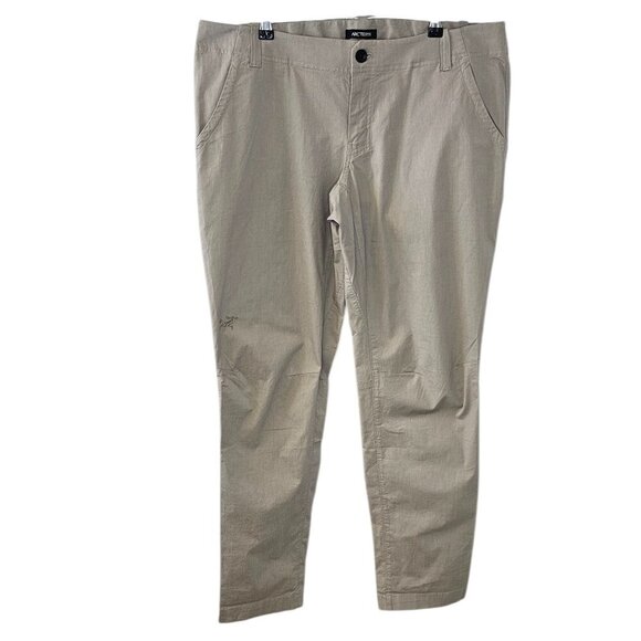Arc'teryx Womens Camden Chino Pants, Hiking, Outdoor, Gorpcore, Neutral,Size 14 - Picture 1 of 10